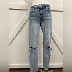 H&M Ripped Knee Girlfriend Jeans